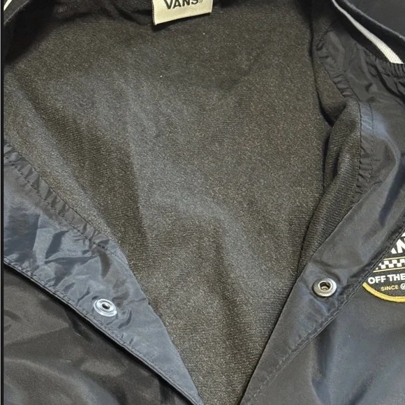 Vans Stackton Full Snap Jacket Black Boys Size XL Off The Wall NWT - Picture 4 of 5